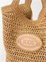 Плетеная соломенная сумка-тоут TOD'S, коричневый 47338599