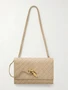 Кожаная сумка-клатч Andiamo intrecciato BOTTEGA VENETA, бежевый 47323662