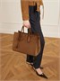 Замшевая сумка-тоут SAINT LAURENT, коричневый 47338392