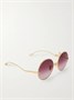 Культовые круглые солнцезащитные очки золотистого цвета Chloé Eyewear, золотой 47343467