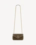 LOULOU MINI из замши SAINT LAURENT, коричневый 47368200