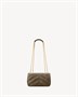 LOULOU MINI из замши SAINT LAURENT, коричневый 47368200