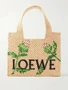 Маленькая вышитая рафия-сумка от Paula's Ibiza LOEWE, бежевый 47373348