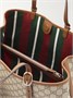 Сумка-тоут из принтованного канваса с покрытием с кожаной отделкой и эмблемой GG GUCCI, бежевый 47338269