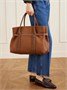 Большая сумка-тоут Ghiera из канвы с кожаной отделкой Loro Piana, коричневый 47338903