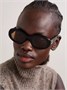 Солнцезащитные очки Triomphe в овальной оправе из ацетата CELINE EYEWEAR, черный 47349608