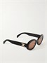 Солнцезащитные очки Triomphe в овальной оправе из ацетата CELINE EYEWEAR, черный 47349608