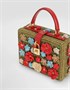 Сумка Dolce Box из рафии, связанная крючком DOLCE & GABBANA, мультицвет 47361883