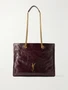 Niki маленькая сумка из мятой кожи SAINT LAURENT, бордовый 47338394