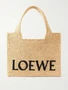 Вышитая рафия-тоут LOEWE + Paula's Ibiza, бежевый 47338926
