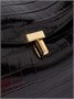 Плечевая сумка T-Lock из кожи с эффектом крокодила TOTEME, коричневый 47344247
