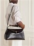 Плечевая сумка T-Lock из кожи с эффектом крокодила TOTEME, коричневый 47344247