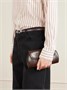 Изогнутый кожаный клатч THE ROW, коричневый 47323650