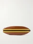 Клатч из кожи с полосками Surfboard STAUD, коричневый 47323787