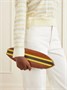 Клатч из кожи с полосками Surfboard STAUD, коричневый 47323787