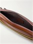 Клатч из кожи с полосками Surfboard STAUD, коричневый 47323787