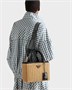 Сумка-тоут среднего размера из ивовой лозы и холста Prada, коричневый 47338102