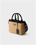 Сумка-тоут среднего размера из ивовой лозы и холста Prada, коричневый 47338102