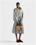 Сумка-тоут среднего размера из ивовой лозы и холста Prada, коричневый 47338102