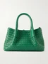 Сумка-тоут Pinacoteca small Intrecciato из кожи BOTTEGA VENETA, бирюзовый 47338126