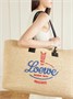 Замшевая сумка-тоут Verano из рафии с вышивкой LOEWE, бежевый 47338908