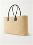 Замшевая сумка-тоут Verano из рафии с вышивкой LOEWE, бежевый 47338908