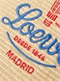 Замшевая сумка-тоут Verano из рафии с вышивкой LOEWE, бежевый 47338908