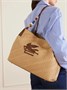 Украшенная кожаная сумка-тоут из соломы ETRO, коричневый 47338911