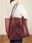 Сумка-тоут Victoria с отделкой из кожи, VICTORIA BECKHAM, бордовый 47338937
