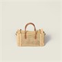 Сумка-корзина из рафии с верхней ручкой MIU MIU, бежевый 47339628