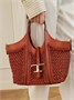 Сумка на плечо из рафии Timeless с кожаной отделкой TOD'S, красный 47345813