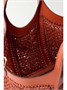 Сумка на плечо из рафии Timeless с кожаной отделкой TOD'S, красный 47345813
