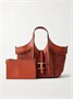Сумка на плечо из рафии Timeless с кожаной отделкой TOD'S, красный 47345813