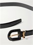 Ремень из кожи с эффектом крокодила с украшением Cassandre SAINT LAURENT, черный 47346337