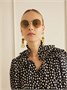 Культовые круглые солнцезащитные очки золотистого цвета Chloé Eyewear, золотой 47348568