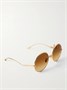 Культовые круглые солнцезащитные очки золотистого цвета Chloé Eyewear, золотой 47348568