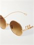 Культовые круглые солнцезащитные очки золотистого цвета Chloé Eyewear, золотой 47348568