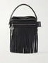 Кожаная сумка через плечо Camero Fringe Acne Studios, черный 47374914
