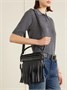 Кожаная сумка через плечо Camero Fringe Acne Studios, черный 47374914