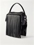 Кожаная сумка через плечо Camero Fringe Acne Studios, черный 47374914