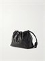Клатч Flamenco mini из кожи угря жатой выделки с кожаной отделкой LOEWE, черный 47323653