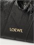 Клатч Flamenco mini из кожи угря жатой выделки с кожаной отделкой LOEWE, черный 47323653