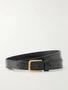 Кожаный ремень SAINT LAURENT, черный 47346015