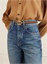 Замшевый пояс на талии SAINT LAURENT, коричневый 47346240