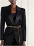 Пояс-цепочка Cassandre из золотистого металла и смолы SAINT LAURENT, золотой 47347026