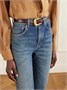 Ремень из фольклорной кожи SAINT LAURENT, коричневый 47354794