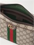 Сумка на плечо Ophidia из кожи и канвы с принтом и отделкой из тесьмы GUCCI, бежевый 47361243