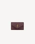Карточница с клапаном CASSANDRE FRAGMENTS из кожи GRAIN DE POUDRE SAINT LAURENT, бордовый 47362626