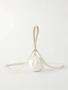 Клатч Egg Dumpling из акрила с отделкой из кожи и искусственным жемчугом Simone Rocha, бежевый 47323807