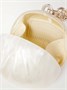 Клатч Egg Dumpling из акрила с отделкой из кожи и искусственным жемчугом Simone Rocha, бежевый 47323807